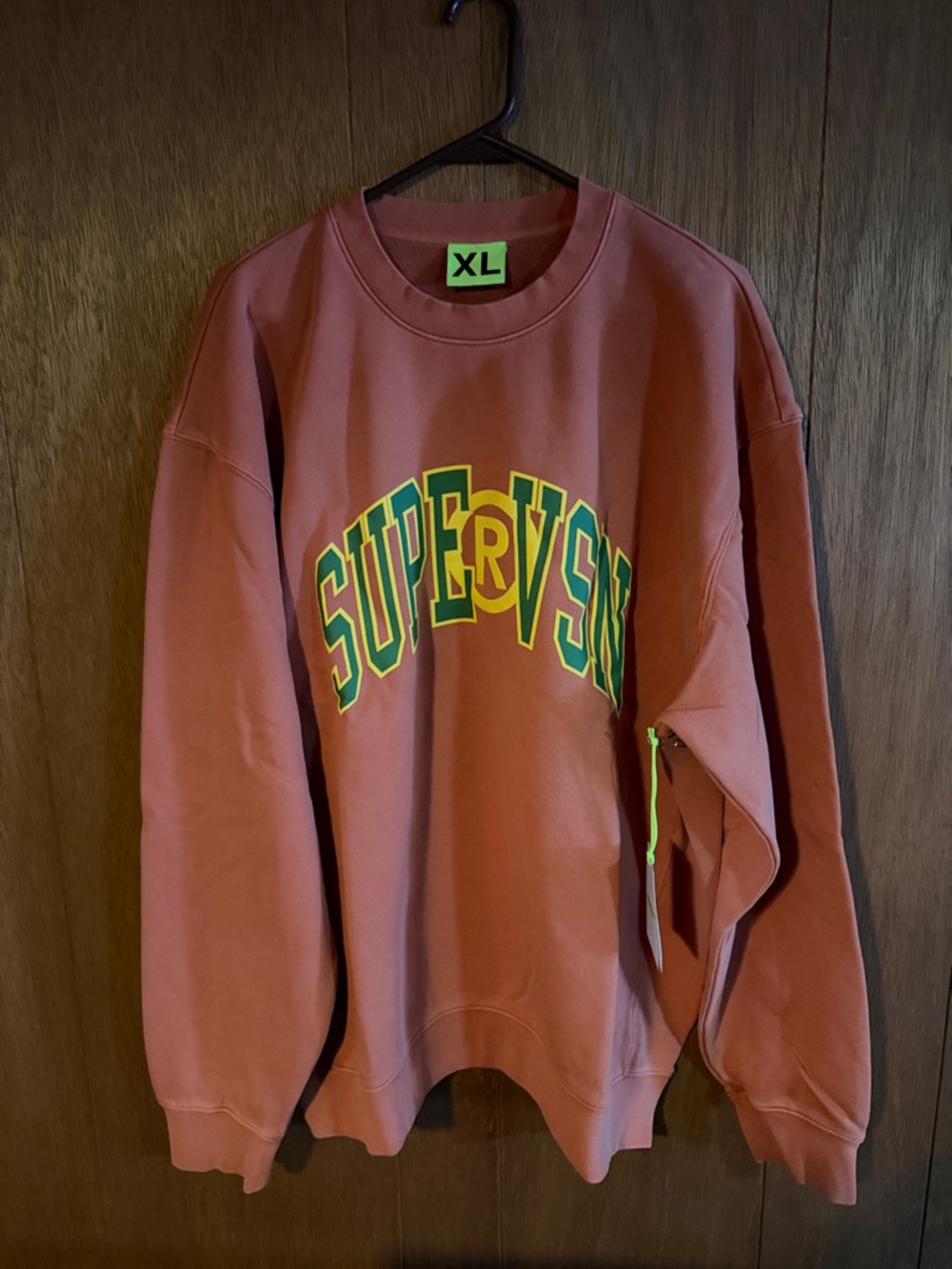 'SUPERVSN'  Collegiate 2 tone crewneck Graphic Sweatshirt